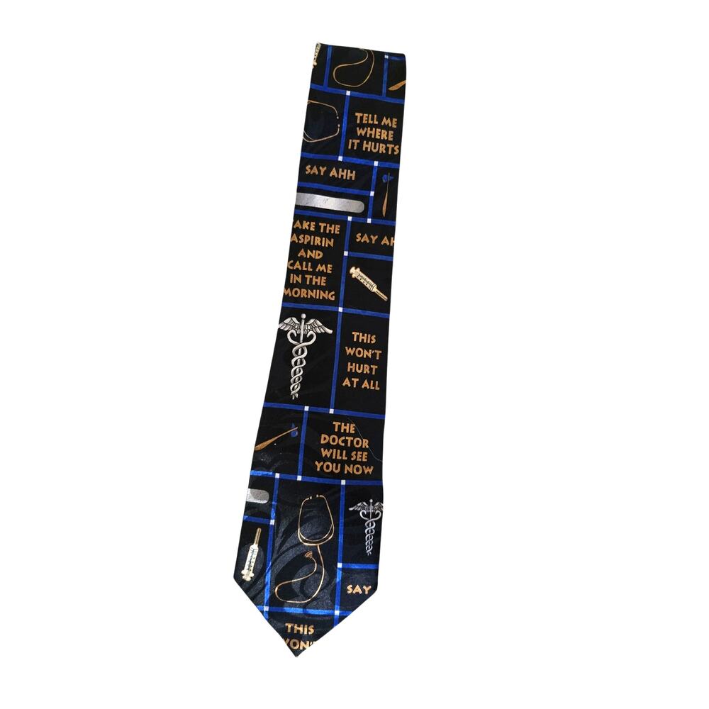 Hand Made Steven Harris Doctor Tie Navy Blue